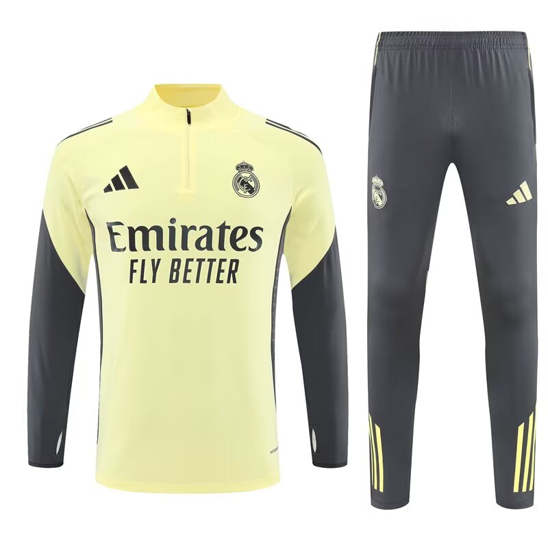 Conjunto Treino Real Madrid 25/26 Adidas - Amarelo