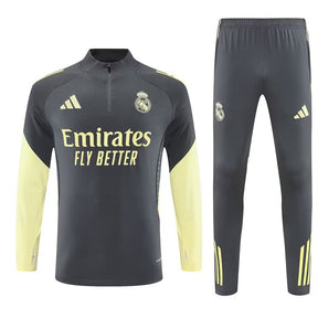 Conjunto Treino Real Madrid 25/26 Adidas - Cinza