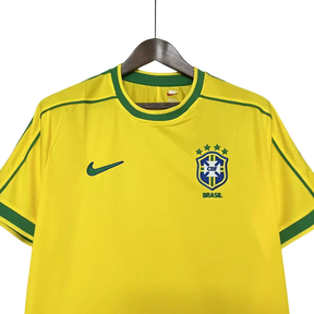 Camisa Retrô Brasil I Home 1998/99 Nike Masculino Amarelo
