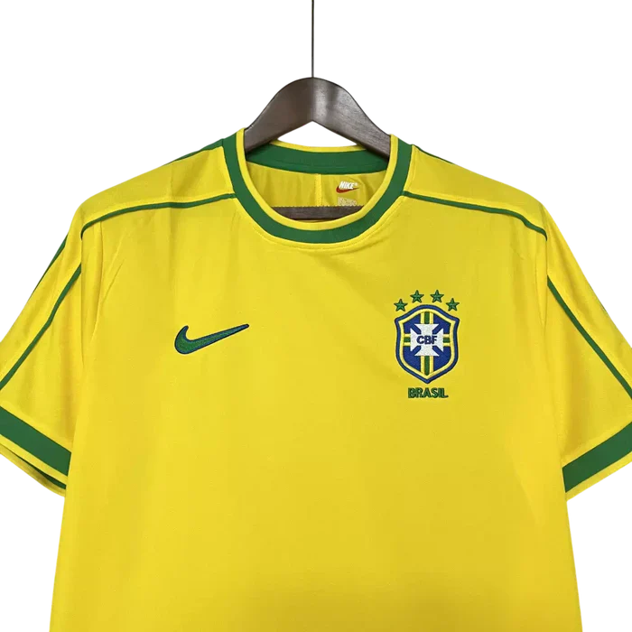 Camisa Retrô Brasil I Home 1998/99 Nike Masculino Amarelo