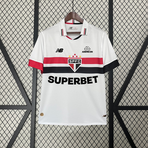 Camisa São Paulo Titular 24/25 - NB Torcedor Masculina Lançamento + Patrocínios